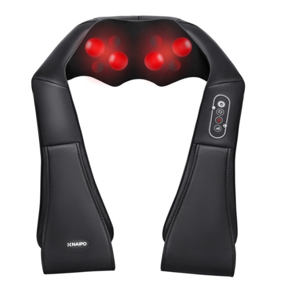 Naipo Shiatsu 3D Rotating Massager with Heat (for neck & shoulder)